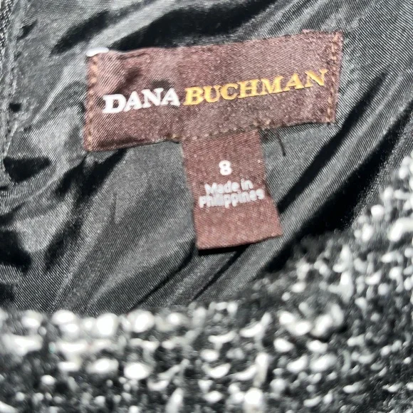 Dana Buchman Black & White Tweed Dress, Size 8 - Picture 5 of 10